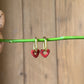 ROSY HEART HOOP EARRINGS