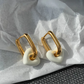 VANILLA HEART HOOP EARRINGS