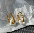 VANILLA HEART HOOP EARRINGS