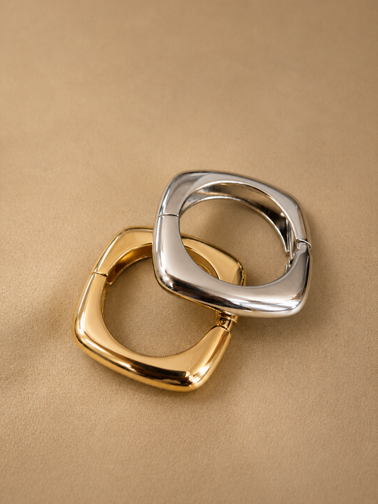 Mix metal chunky cuff combo