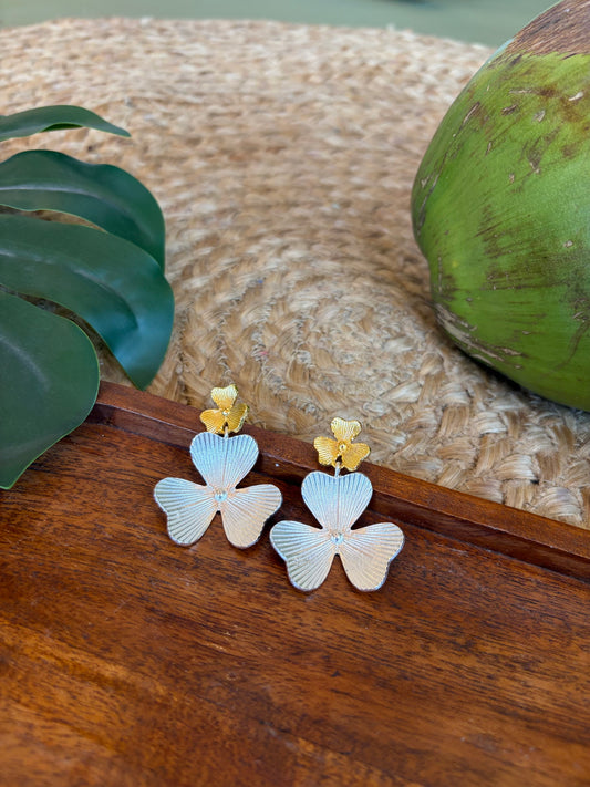 Petal drop earrings