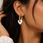 VANILLA HEART HOOP EARRINGS