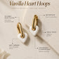 VANILLA HEART HOOP EARRINGS