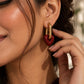 ROSY HEART HOOP EARRINGS