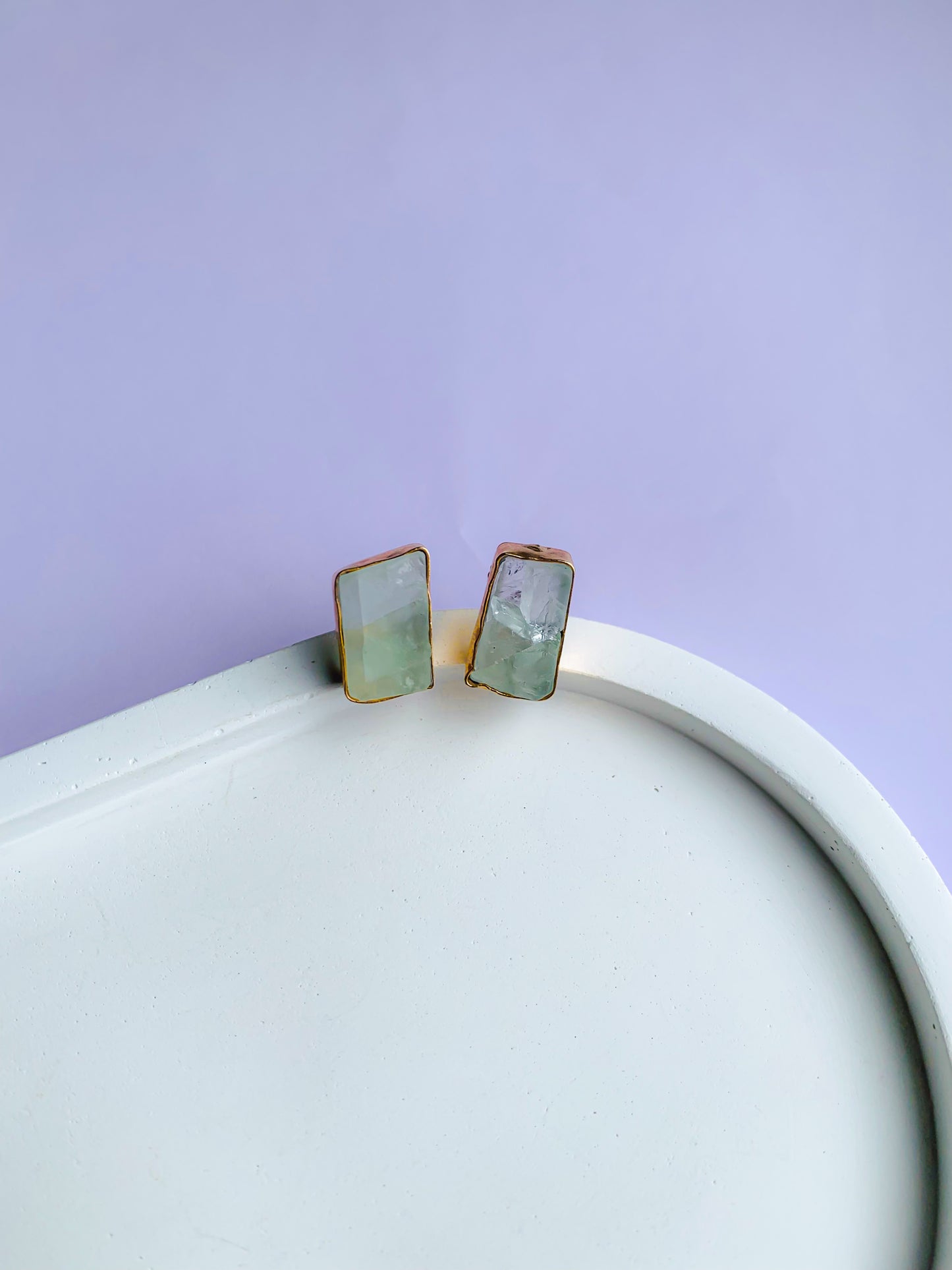 GREEN FLOURITE STUD