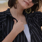 SWIRL HOOP EARRINGS